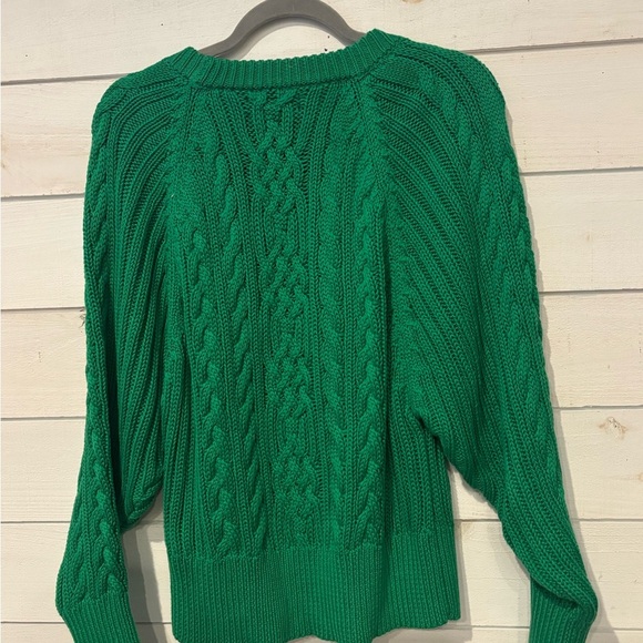 Ralph Lauren Black Label Green Crew Neck Cable Knit Sweater - Picture 10 of 15